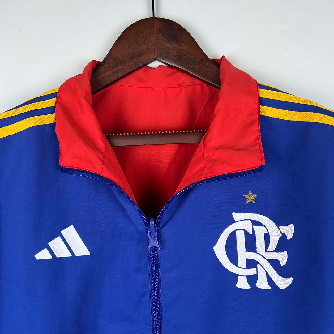 2023-2024 Flamengo CasuaI Reversible Windbreaker（Blue-red）Soccer Jersey 1:1 Thai Quality