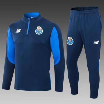 2024/2025 Porto Half-Pull Training Suit Blue Football Shirt Set