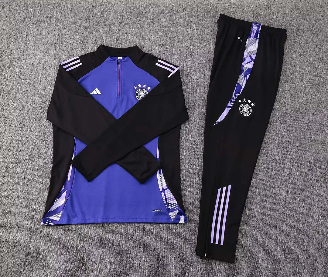 2024 Germany Half-Pull Training Suit Purple Jersey Set