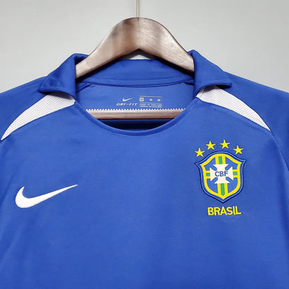 2002 Retro Brazil Away Soccer Jersey