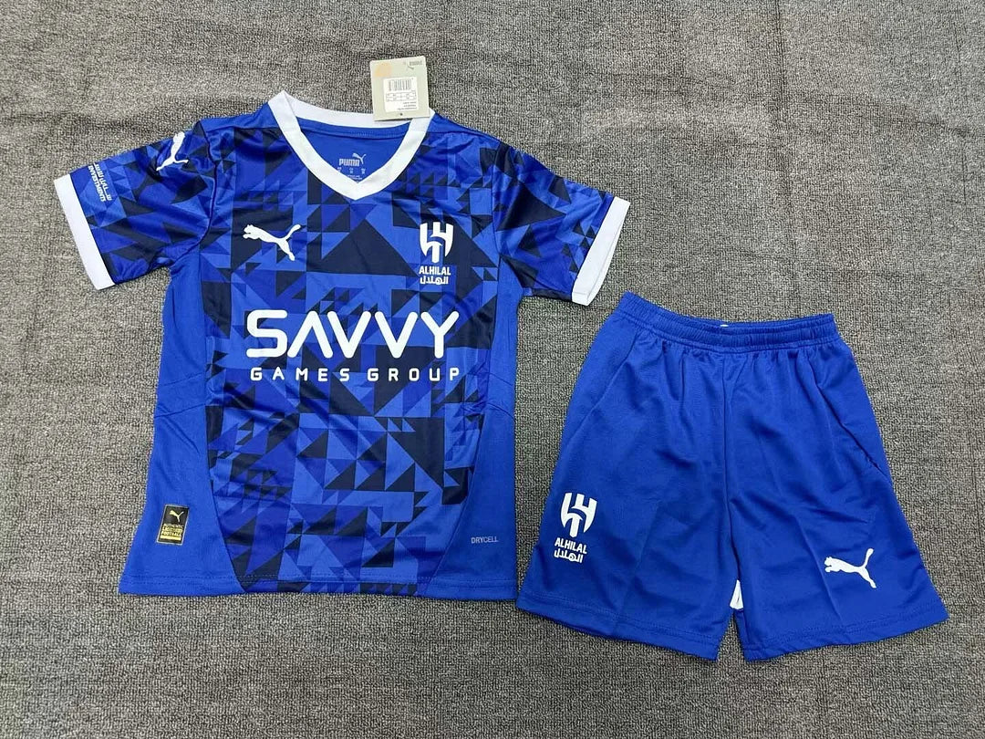 2024/2025 Al-Hilal Saudi Home Football Shirt 1:1 Thai Quality Kids Size