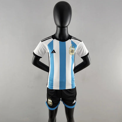 2022 FIFA World Cup Argentina National Team Home Jersey Kids Size