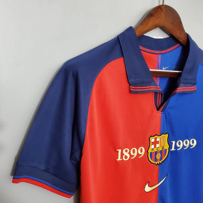 1999/2000 Retro Barcelona Home 100th Anniversary Version Football Shirt 1:1 Thai Quality