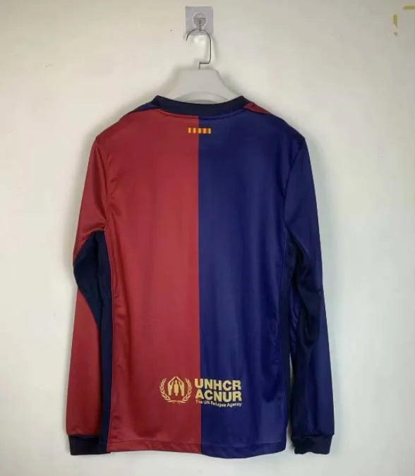 2024/2025 Long Sleeve Barcelona Home Football Shirt 1:1 Thai Quality