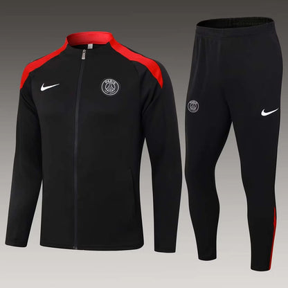 2024/2025 Psg Paris Saint-Germain Long Zipped Jacket Black Set