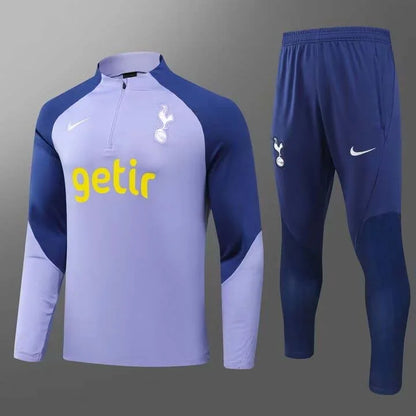 2023 Tottenham Half-Pull Training Suit Purple Jersey 1:1 Thai Quality Set