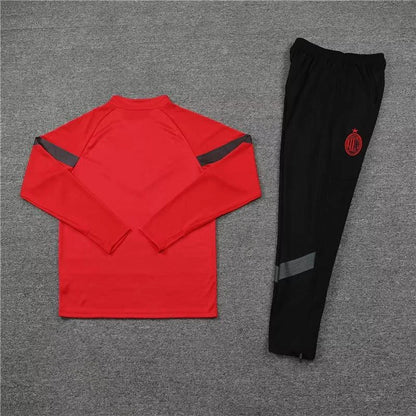 2022/2023 AC Milan Half-Pull Training Suit Red Soccer Jersey 1:1 Thai Quality Set