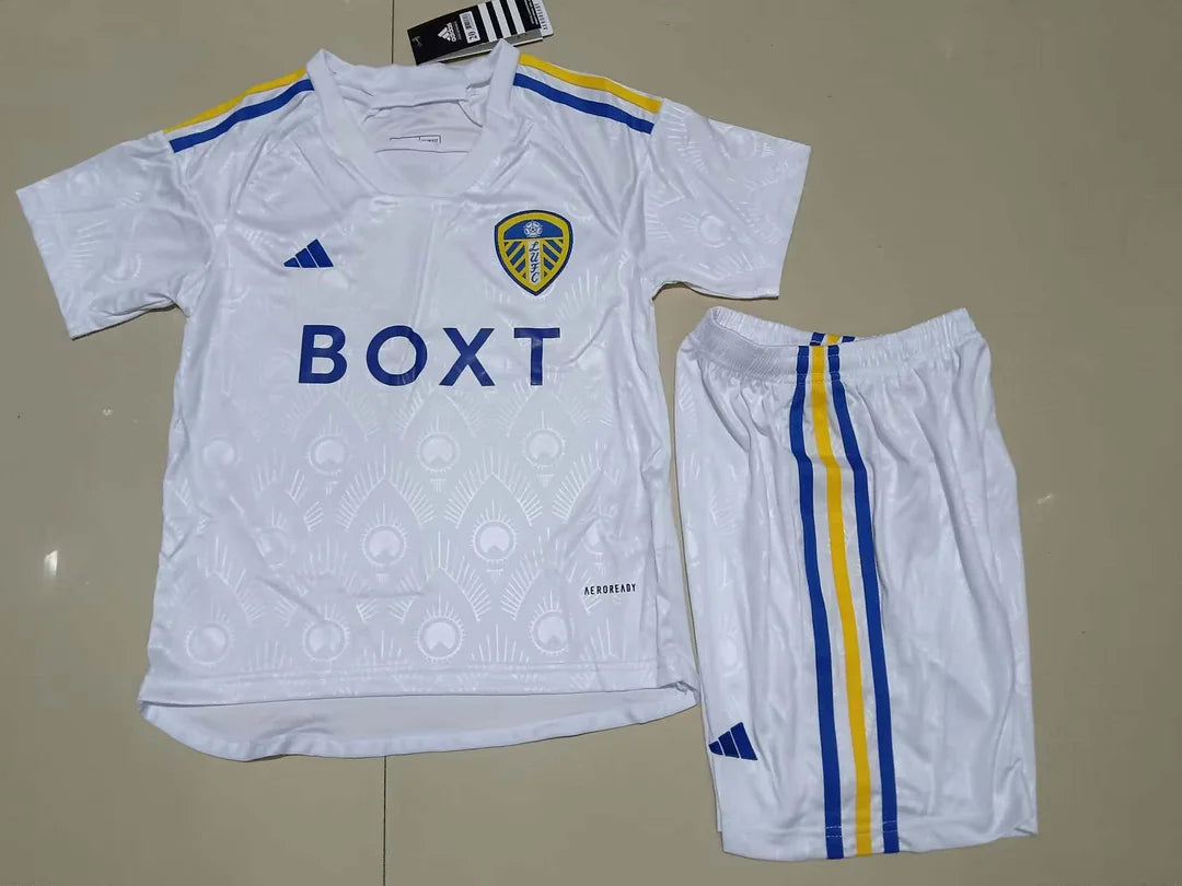 2023/2024 Leeds United Home Football Jersey  Shirt 1:1 Thai Quality Kids Size