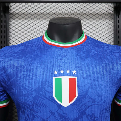 2025 Player Version Italy Training Wear Blue Football Shirt 1:1 Thai Quality