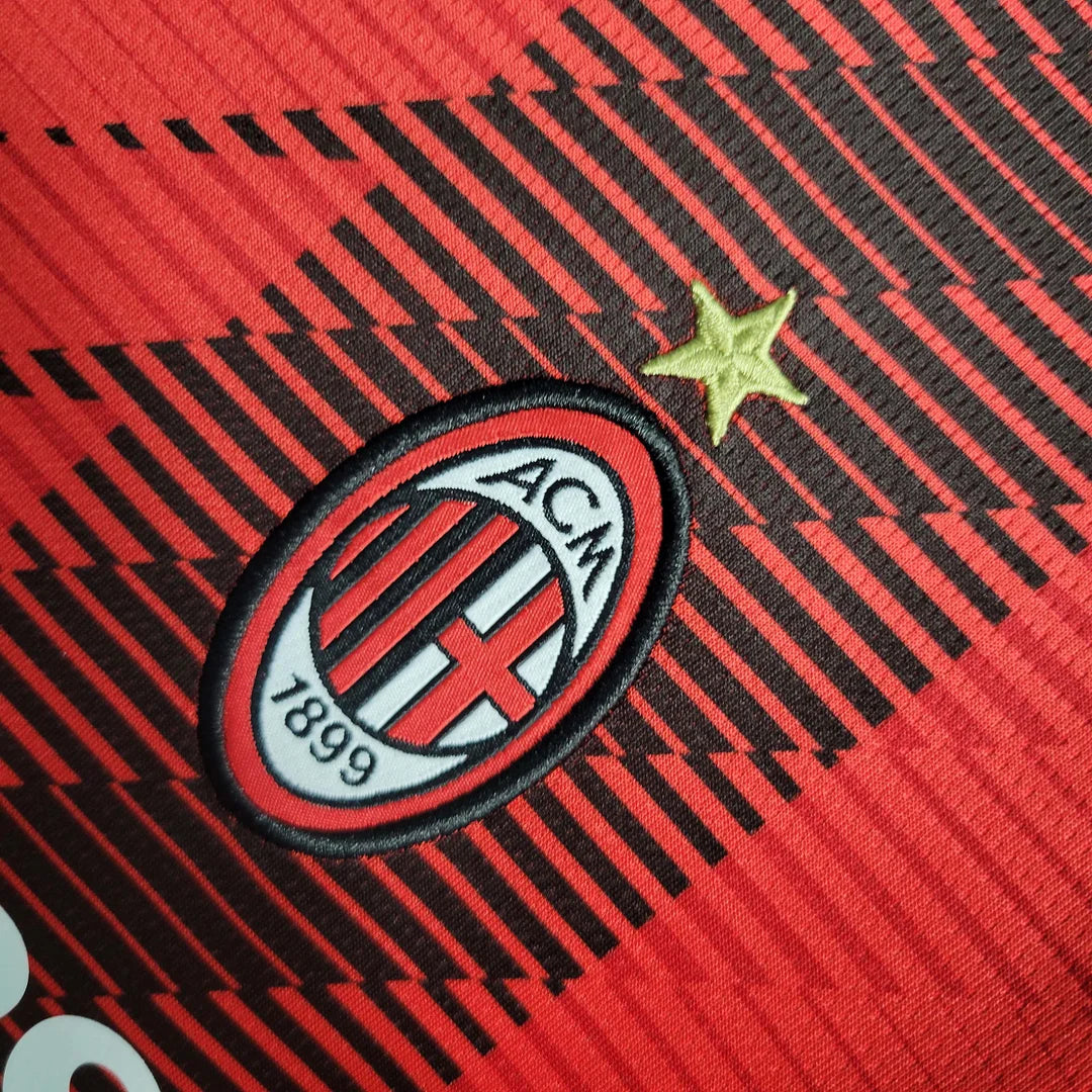 Kids Size 2023/2024 AC Milan Soccer Jersey Home 1:1 Thai Quality