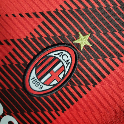 Kids Size 2023/2024 AC Milan Soccer Jersey Home 1:1 Thai Quality