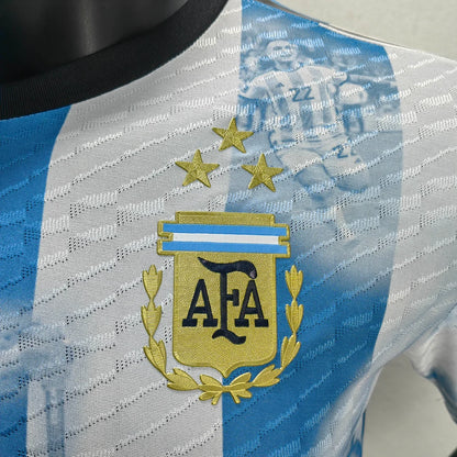 2022 Player Version Argentina Home Champion Commemorative Edition Jersey