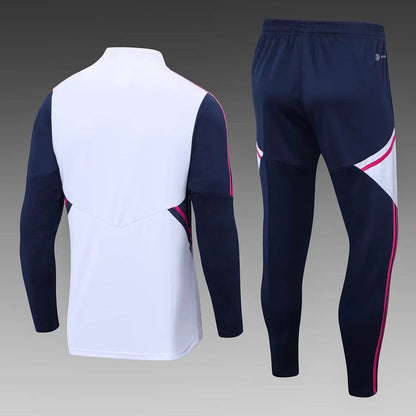 2022/2023 Arsenal Half-Pull Training Suit White Football Shirt 1:1 Thai Quality Set