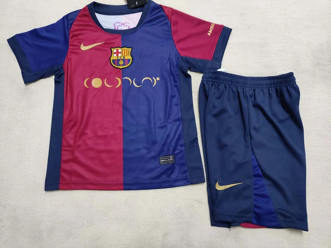 2024/2025 Barcelona Home Moon Music Football Shirt 1:1 Thai Quality Kids Size