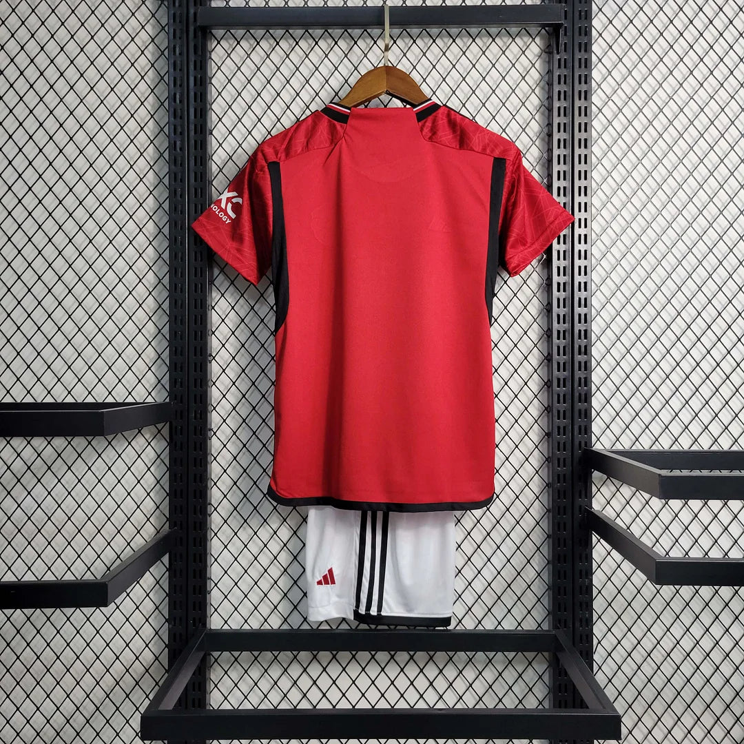 2023/2024 Manchester United Home Football Shirt 1:1 Thai Quality Kids Size