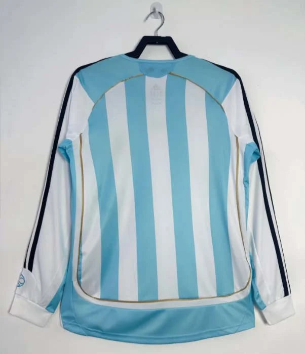 2006 Retro Long Sleeve Argentina National Team Home Football Shirt 1:1 Thai Quality