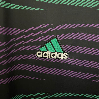 2023/2024 Real Madrid Training Wear Green And Purple Stripes Football Shirt