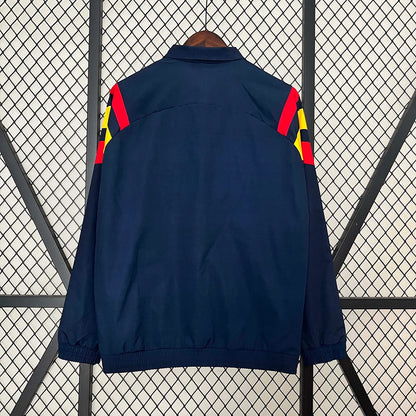 2024 Spain Windbreaker Navy blue Soccer Jersey 1:1 Thai Quality