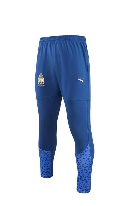 2023 Olympique de Marseille Half-Pull Training Suit Royal blue Football Jersey Set