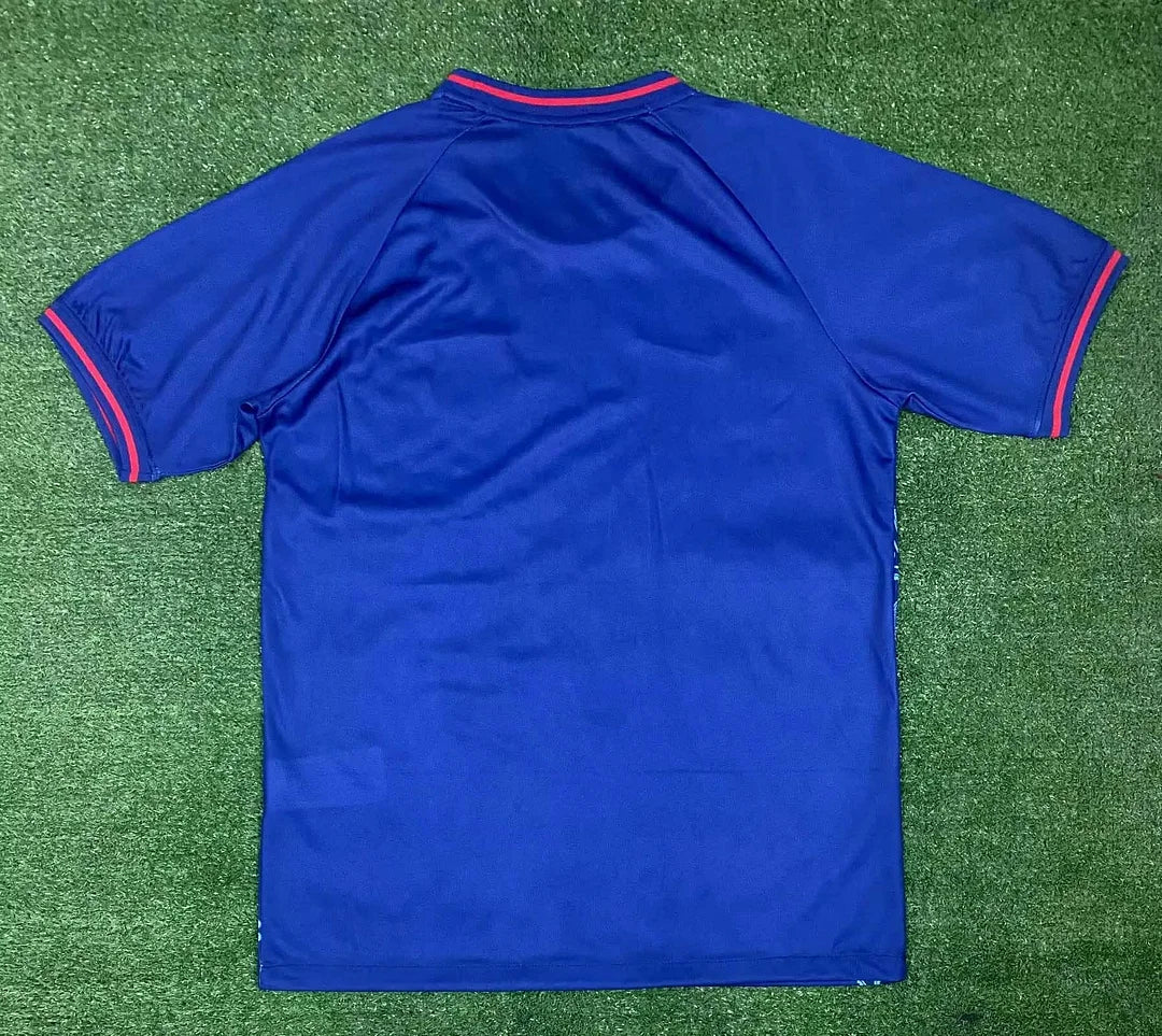 2024/2025 Barcelona Training Wear Upper Blue Football Shirt 1:1 Thai Quality