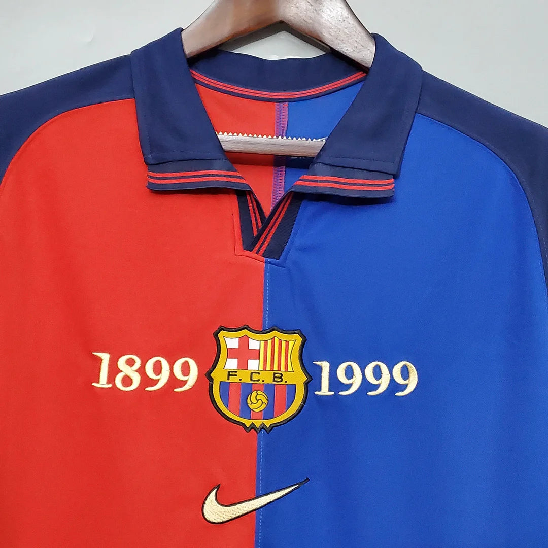 1999/2000 Retro Barcelona Home 100th Anniversary Version Football Shirt 1:1 Thai Quality