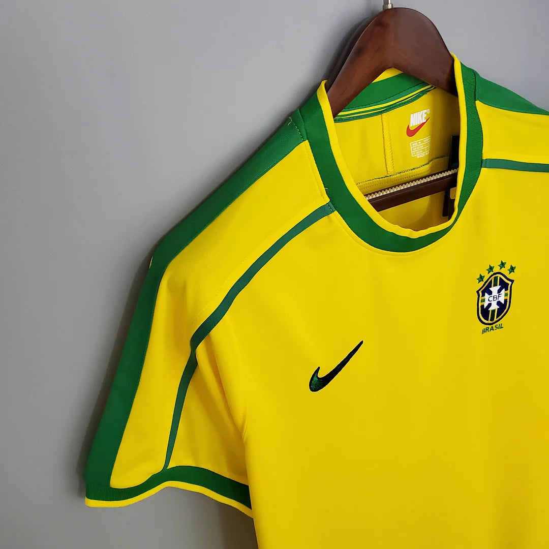 1998 Retro Brazil Soccer Jersey Home