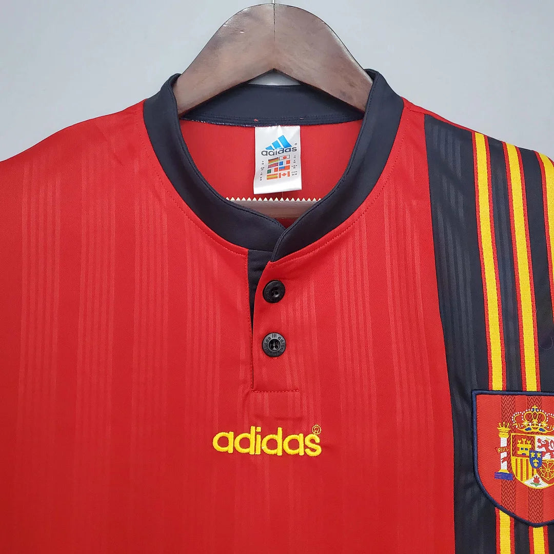 1996 Retro Spain Home Football Shirt 1:1 Thai Quality