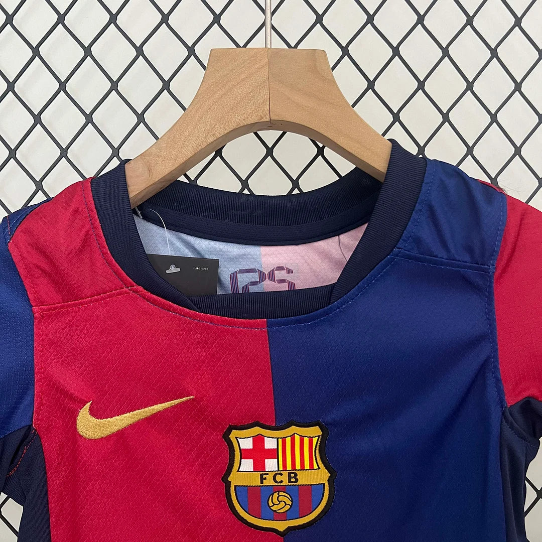 2024/2025 Barcelona Home Football Shirt 1:1 Thai Quality Kids Size