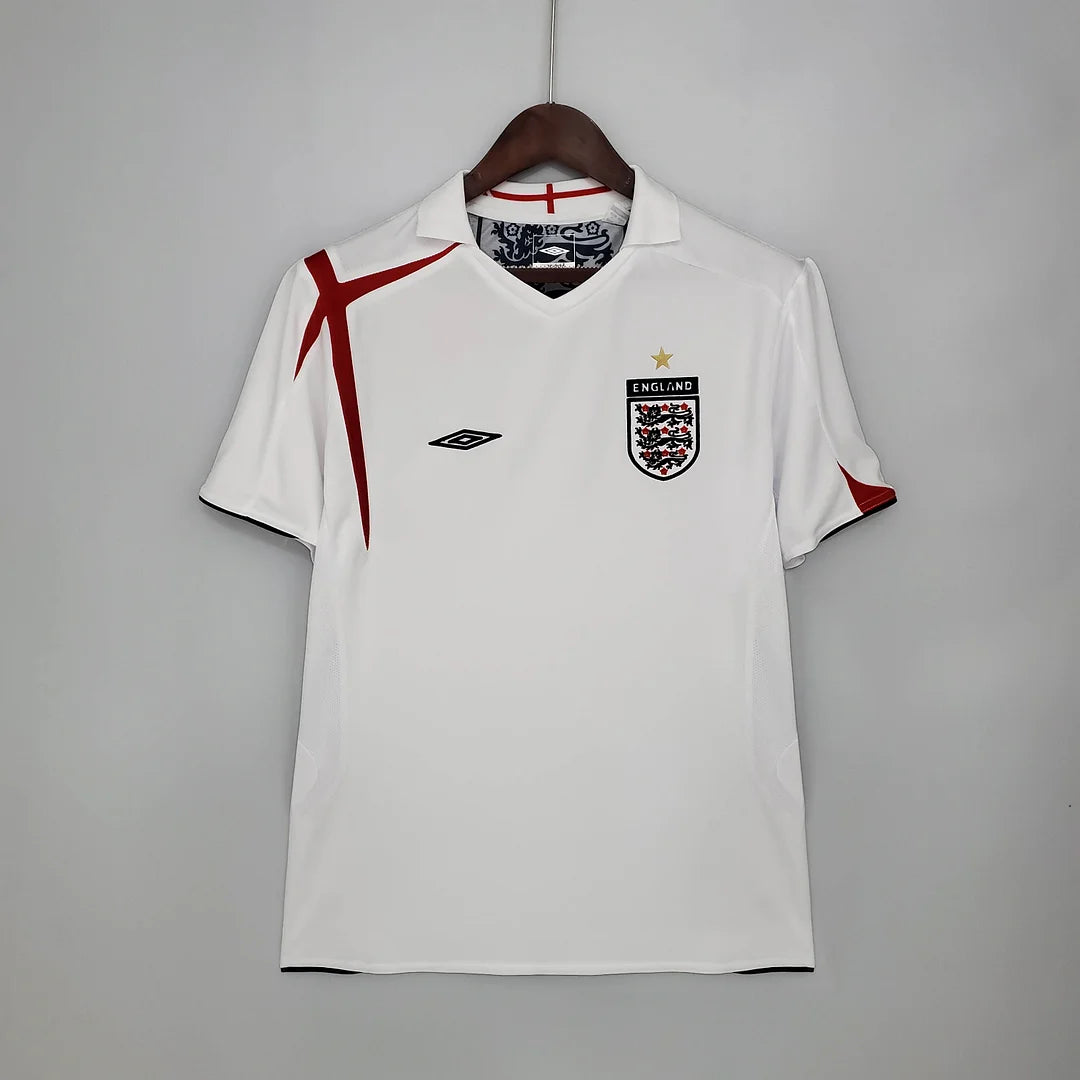 2006 Retro England Home Soccer Jersey