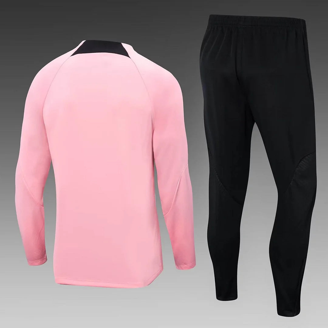 2022/2023 Psg Paris Saint-Germain Half-Pull Training Suit Pink Set