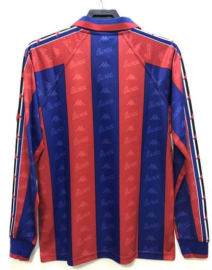 1996/1997 Retro Long Sleeve Barcelona Football Shirt Home Champions League 1:1 Thai Quality