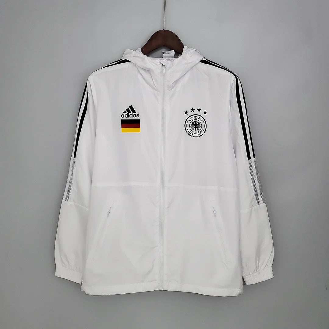 2021 Windbreaker Soccer Jersey Germany White