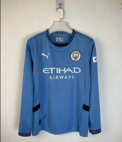 2024/2025 Long Sleeve Manchester City Home Football Shirt 1:1 Thai Quality