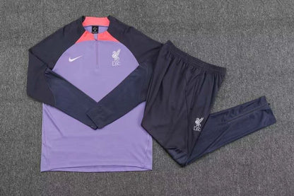 2023 Liverpool Half-Pull Training Suit Purple Jersey 1:1 Thai Quality Set