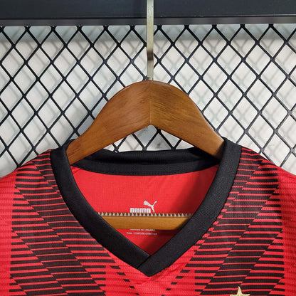 Kids Size 2023/2024 AC Milan Soccer Jersey Home 1:1 Thai Quality