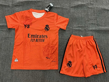 2024/2025 Real Madrid Y-3 Special Edition Orange Football Shirt 1:1 Thai Quality Kids Size