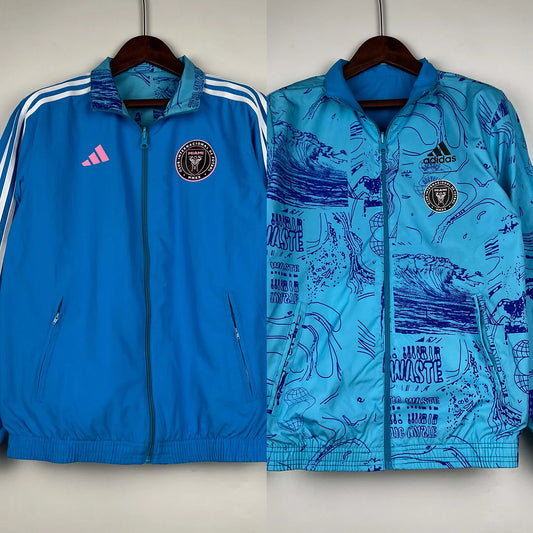 2023/2024 Inter Miami Reversible Windbreaker Blue Soccer Jersey 1:1 Thai Quality