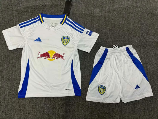 2024/2025 Leeds United Home Football Jersey  Shirt 1:1 Thai Quality Kids Size