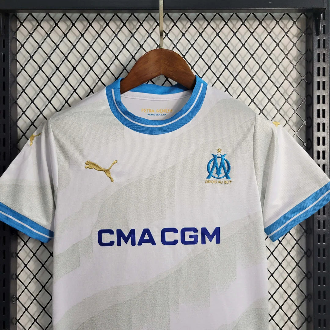 2023/2024 Olympique de Marseille Home  Football Shirt 1:1 Thai Quality Kids Size