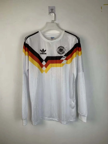 1990 Retro Long Sleeve Germany Home Football Shirt 1:1 Thai Quality