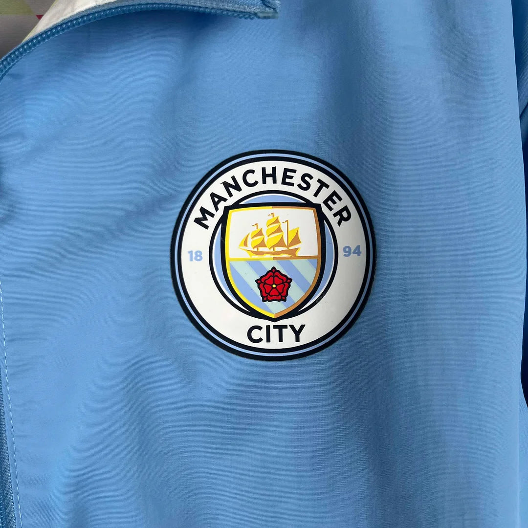 2023/2024 Manchester City Reversible Windbreaker Blue Soccer Jersey 1:1 Thai Quality