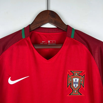 2016 Retro Long Sleeve Portugal Home Football Shirt 1:1 Thai Quality