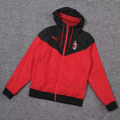 2023 AC Milan Windbreaker  Red Football Shirt 1:1 Thai Quality Kids Size