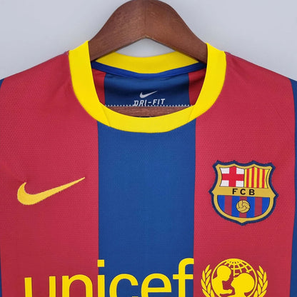 2010/2011 Retro Long Sleeve Barcelona Home Football Shirt 1:1 Thai Quality