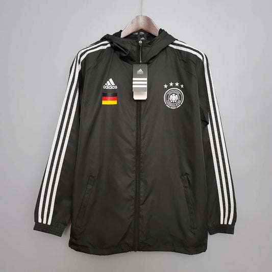 2021 Windbreaker Soccer Jersey Germany Black