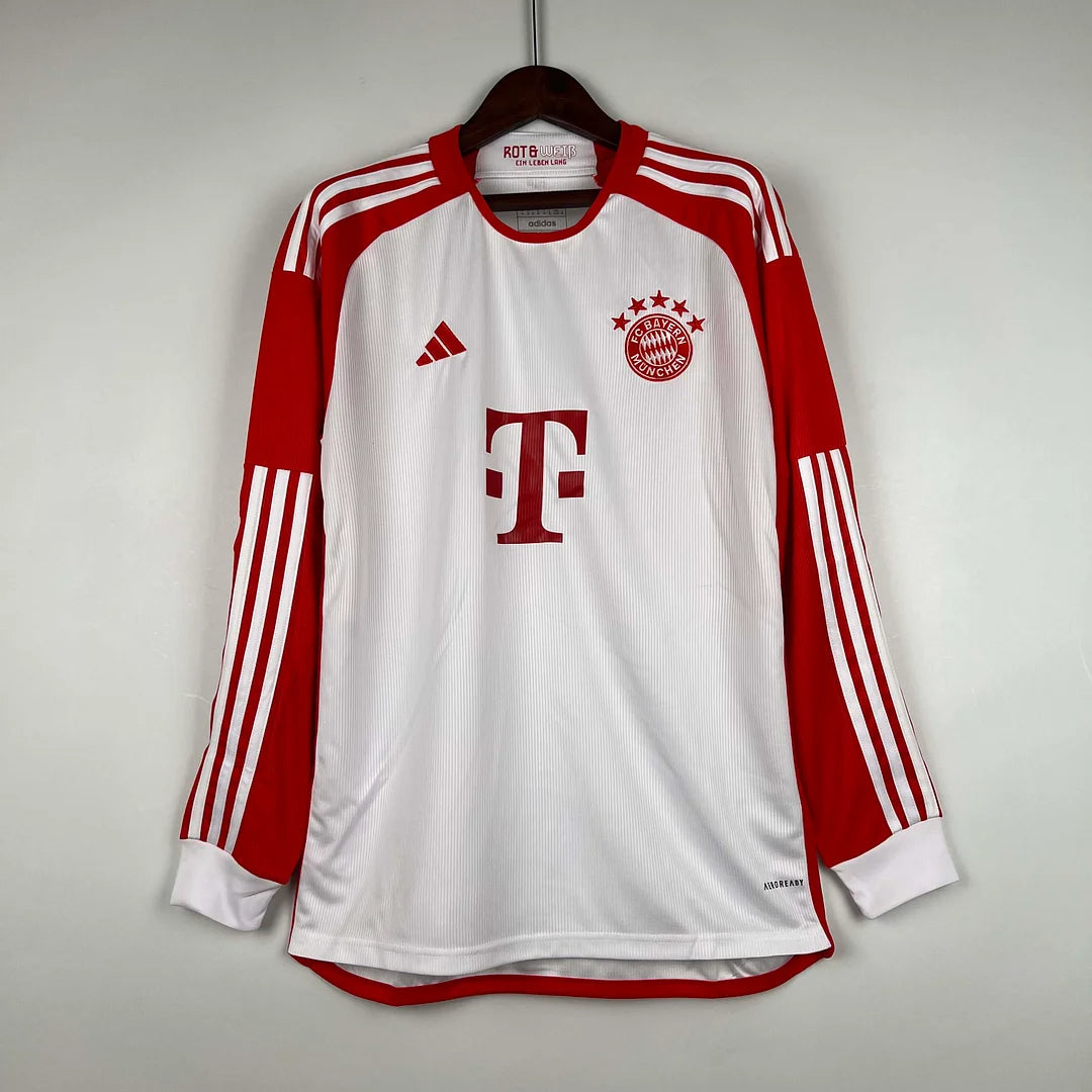 2023/2024 Long Sleeve Bayern Munich Home Football Shirt 1:1 Thai Quality