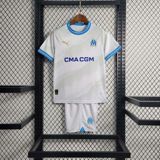 2023/2024 Olympique de Marseille Home  Football Shirt 1:1 Thai Quality Kids Size