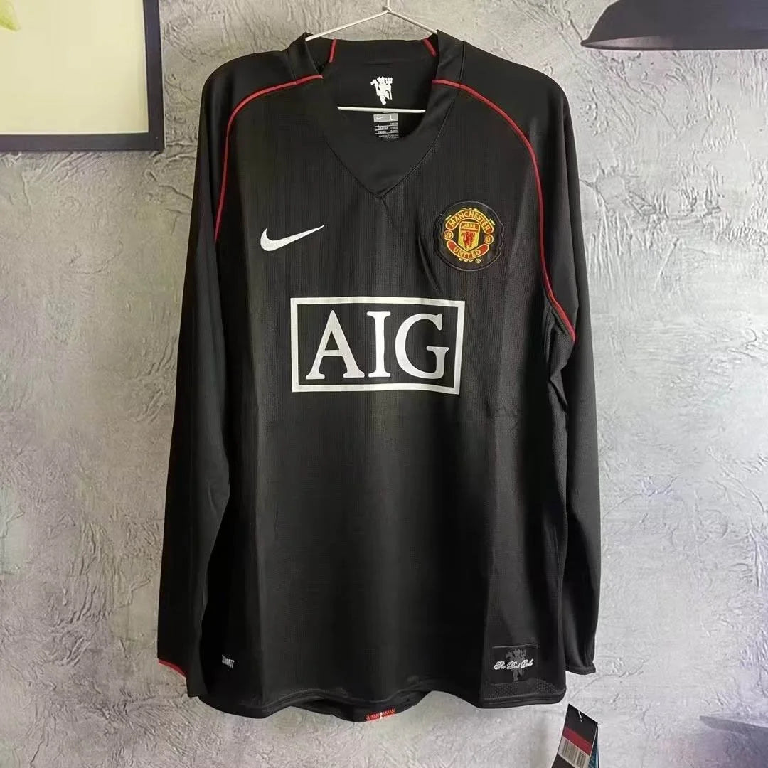 2007/2008 Retro Long Sleeve Manchester United Third Away Football Shirt 1:1 Thai Quality