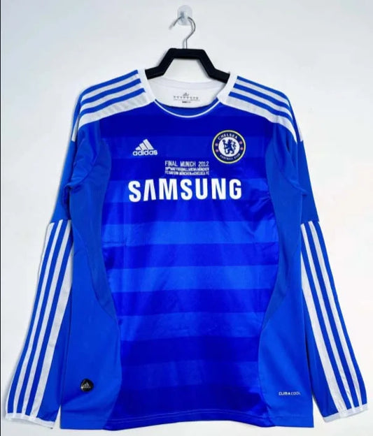 2011/2012 Retro Long Sleeve Chelsea Home Football Shirt 1:1 Thai Quality