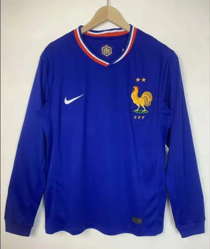 2024 Long Sleeve France Home Football Shirt 1:1 Thai Quality